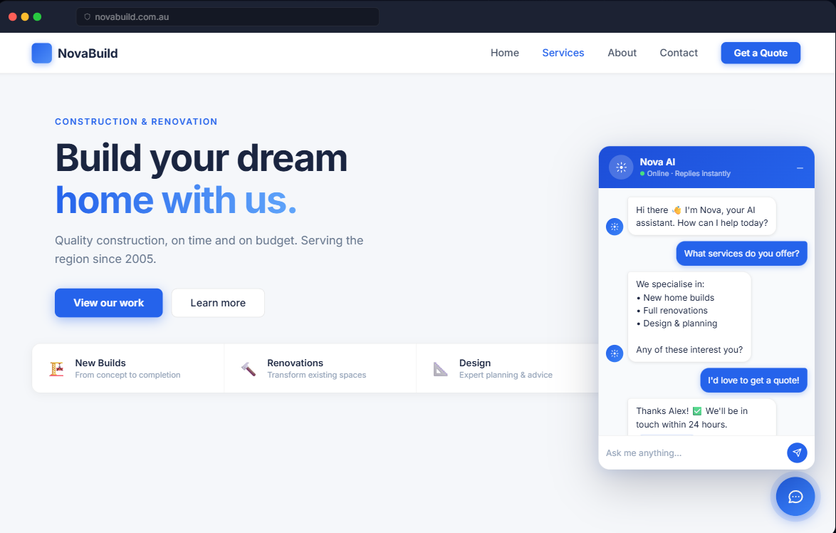 AI website assistant